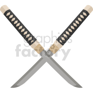 katana knifes vector graphic