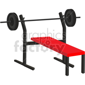 bench press weight bench vector graphic