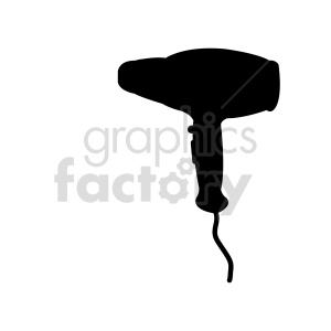 blow dryer silhouette clipart