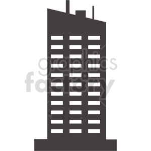 Clipart image of a skyscraper building.