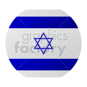 circle israel flag vector clipart