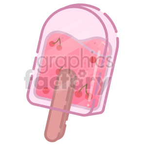 cherry ice cream vector clipart