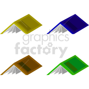 opened books vector clipart bundle