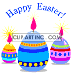 Animated Happy Easter Egg Candles