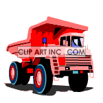 Animated large dump truck
