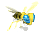 animated wasp buzzing
