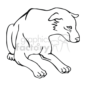 This image shows an sad looking dog, with its ears flopped down
