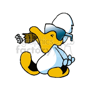 Cigarsmoking duck wearing sunglasses