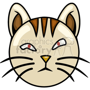 Angry-looking cartoon cat