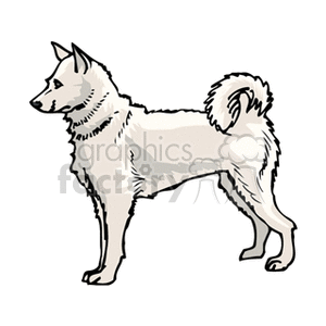 Illustration of a Standing Canine Profile - Dog