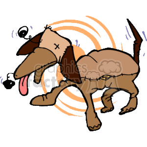 The clipart image shows a vintage stuffed toy of a Chihuahua puppy that is torn and ripped in areas, likely due to wear and tear over time. The image portrays a canine animal, specifically a Chihuahua, and could be used as Clip Art for designs related to dogs or toys.
