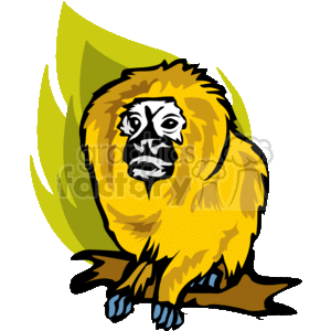 Stylized golden lion tamarin