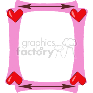 Arrow and heart border