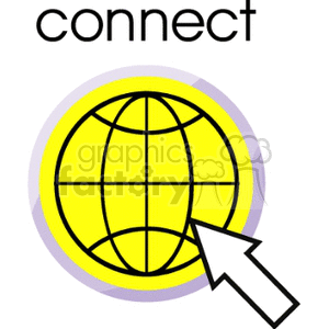 Connect with Internet Globe and Cursor