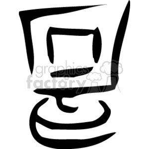 Clipart image of a stylized black and white desktop computer monitor.
