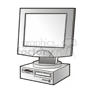 Clipart image of a vintage computer with a CRT monitor.