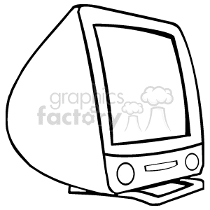 Clipart image of a retro-style computer monitor.