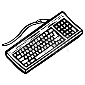 black and white keyboard clipart #136040 at Graphics Factory.