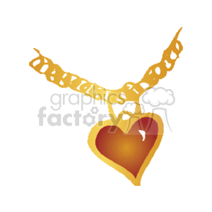 Golden Heart Pendant Necklace 