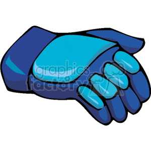 Blue and Teal Padded Glove