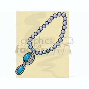 Elegant Blue Gemstone and Pearl Necklace