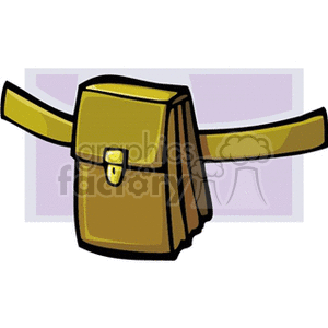 Brown Belt Bag with Buckle