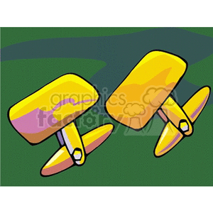 Clipart image of gold cufflinks