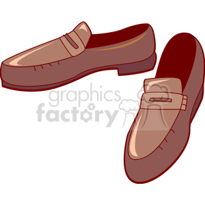 Clipart image of brown men's dress shoes.