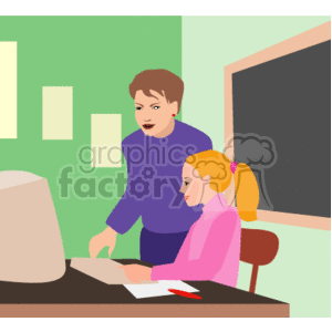 Cartoon Teacher And Student Clipart Royalty Free Gif Wmf Svg