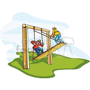 Playground Seesaw Swing