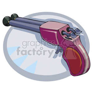 Clipart image of a toy dart gun with suction cup darts.