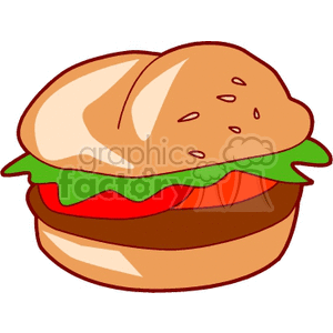 Cheeseburger with Lettuce and Tomato