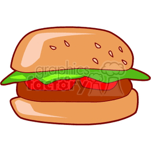 Image of a Classic Cheeseburger with Lettuce and Tomato