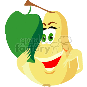 Smiling Pear Character