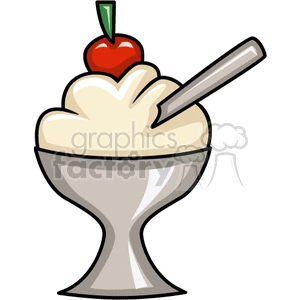 Ice Cream Sundae with Cherry