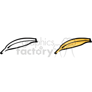 Banana - Colored and Outline Versions