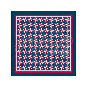 A patriotic clipart pattern featuring red, white, and blue geometric shapes, symbolizing Independence Day in the United States.