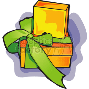 Colorful wrapped presents with a green bow, ideal for festive holiday and Christmas themes.