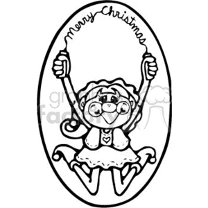 Christmaselves002 Bw Royalty Free Gif Jpg Eps Svg Clipart 143787 Graphics Factory