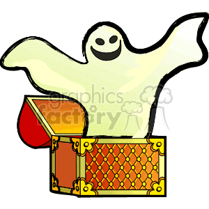 Friendly Ghost with Treasure Chest