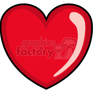 A shiny, big red heart clipart symbolizing love and affection, often associated with Valentine's Day and holidays.