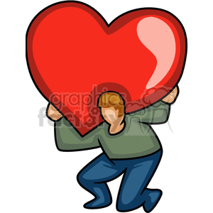 Valentine's Day : Man Carrying Heart