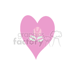 The clipart image features a pink heart with a simplified representation of an engagement ring or gemstone at the center, suggesting themes of love, marriage, or engagements. The style is visual and could be associated with wedding-themed designs or materials related to romantic celebrations.