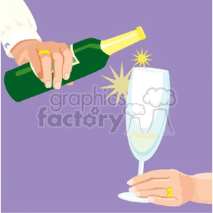 Wedding Celebration with Champagne