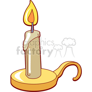 A Lit Candle with Flame