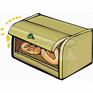 Kitchen Bread Box with Bread