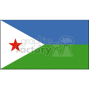 Djibouti National Flag - International Symbol