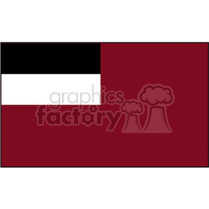 The image appears to be a simple representation of the flag of the Democratic Republic of Georgia from 1918. The flag features a dark shade (which can be perceived as either black or a very dark red) at the top, a white band in the middle, and a red field below.