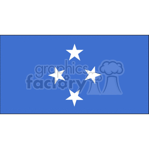 The image is a graphic representation of the flag of the Federated States of Micronesia. The flag consists of a light blue field with four white stars arranged in a diamond pattern.