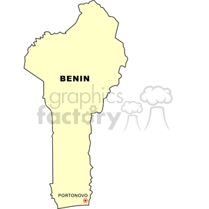 Map of Benin Highlighting Porto-Novo